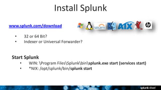 Getting started with Splunk | PPTX