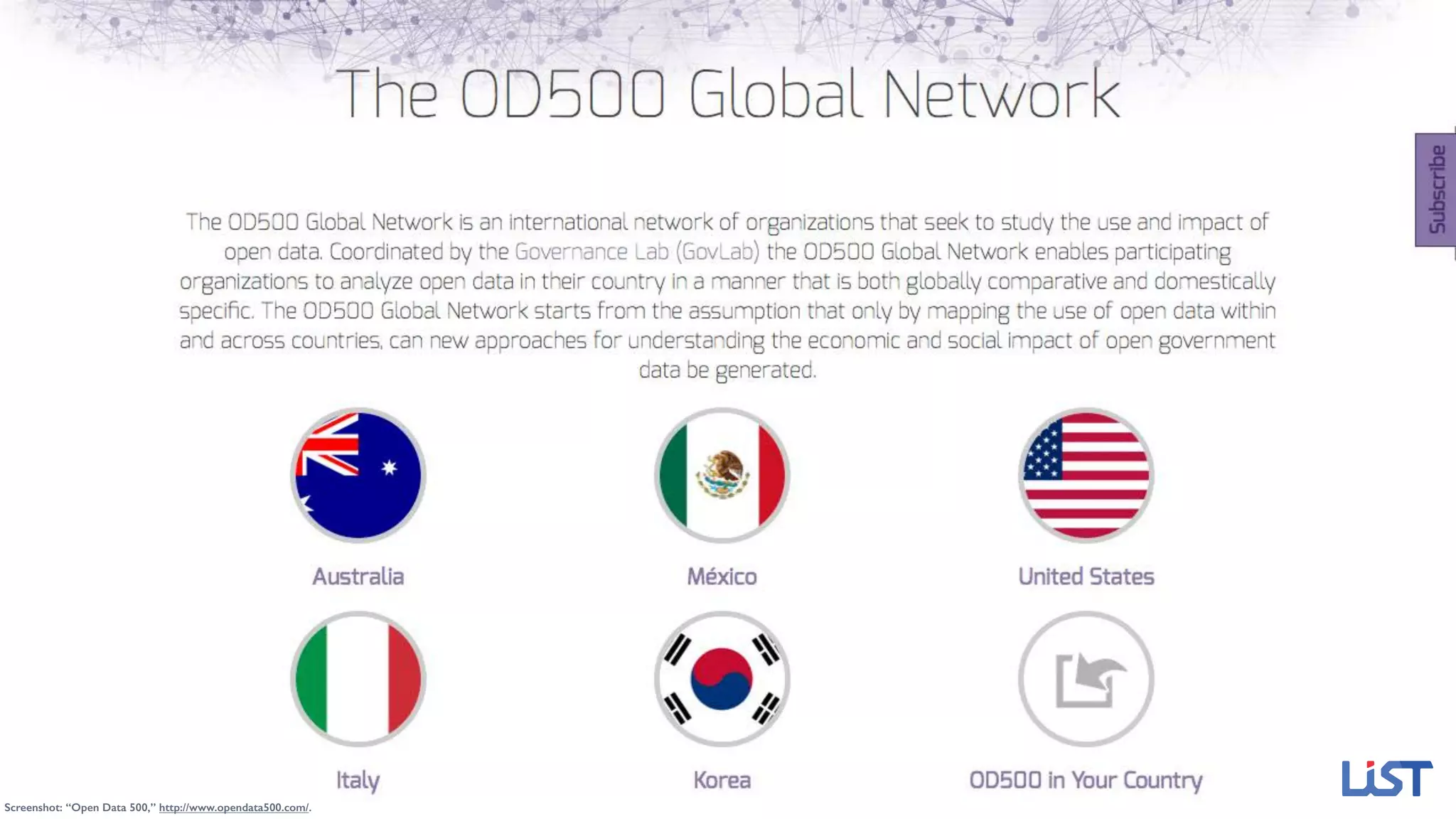 Screenshot: “Open Data 500,” http://www.opendata500.com/.
 