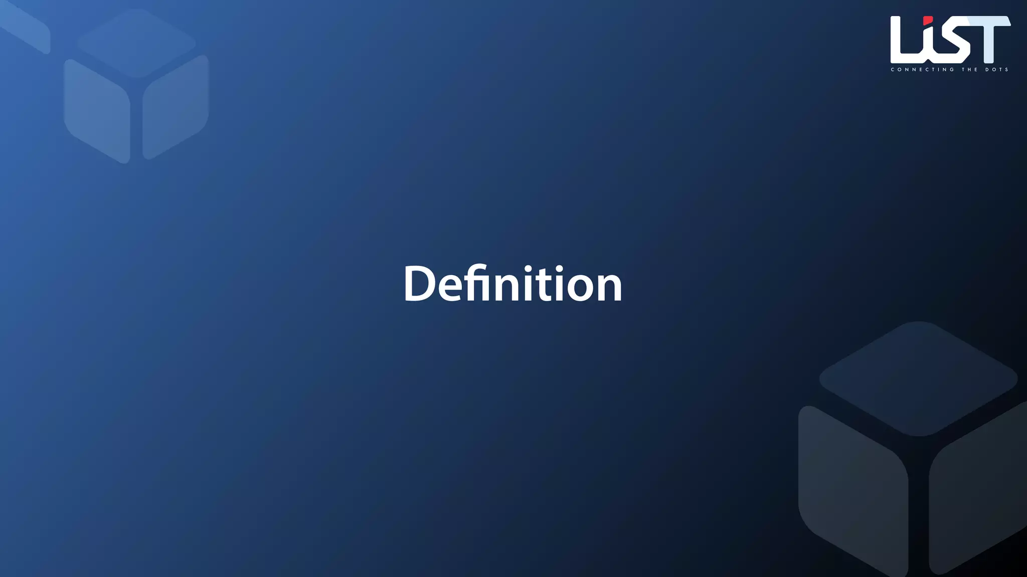 Definition
 