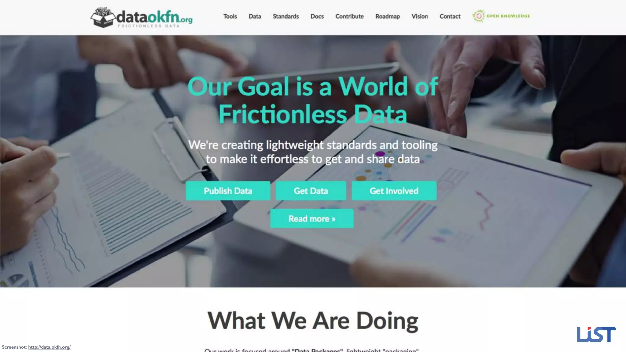 Screenshot: http://data.okfn.org/
 