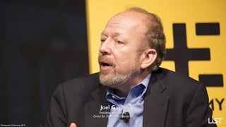 Joel Gurin
President and Founder, 
Center for Open Data Enterprise
Photography: Techonomy, 2014.
 