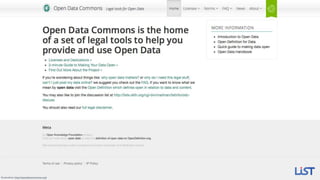 Screenshot: http://opendatacommons.org/
 