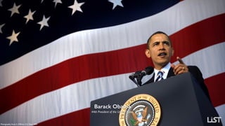 Barack Obama
44th President of the United States
Photography: Kevin S. O’Brien, U.S. Navy, 2009.
 