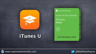 iTunes U
@MathletePearcewww.tapintoteenminds.com
 