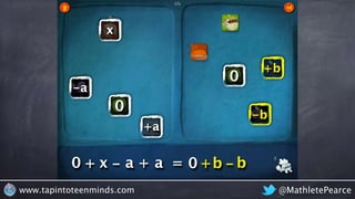 @MathletePearcewww.tapintoteenminds.com
0
0
x
-a
+a
-b
+b
=0 x a a+ - + 0 b b+ -
c
d
+
+
 