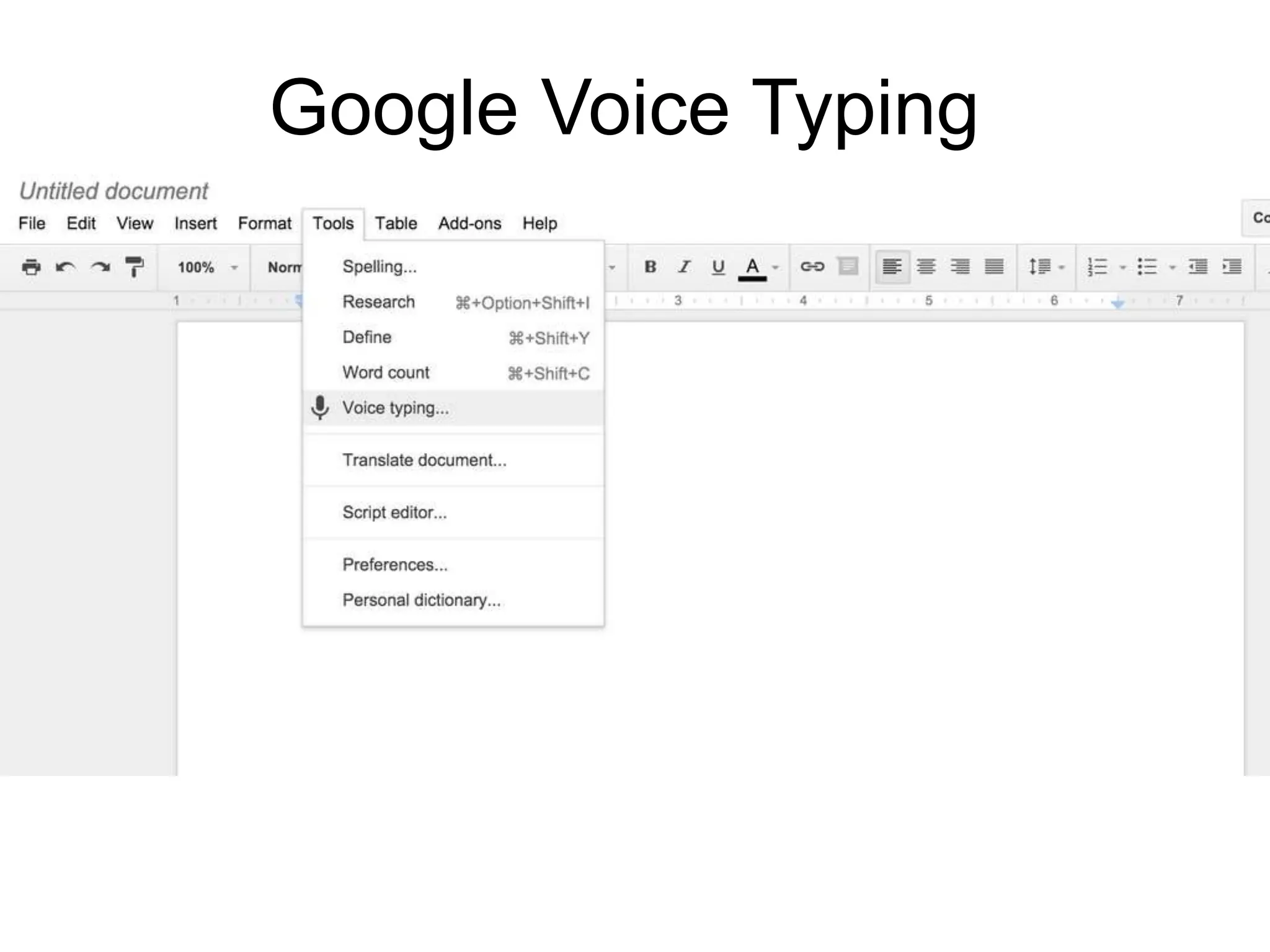 Google Voice Typing
 