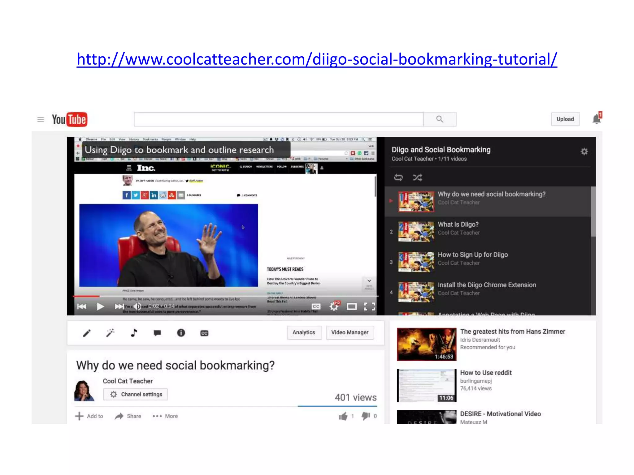 http://www.coolcatteacher.com/diigo-social-bookmarking-tutorial/
 