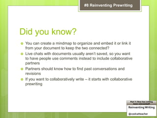 ReinventingWriting
@coolcatteacher
Part 1: How has writing
been reinvented?
 