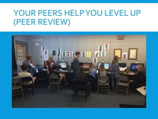 YOUR PEERS HELPYOU LEVEL UP
(PEER REVIEW)
 