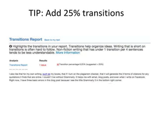 TIP: Add 25% transitions
 