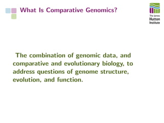 Comparative Genomics and Visualisation BS32010 | PDF