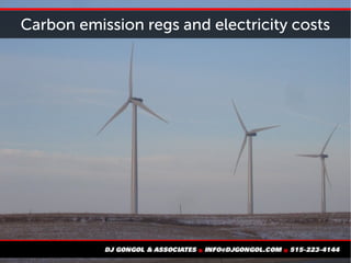 Carbon emission regs and electricity costs
 