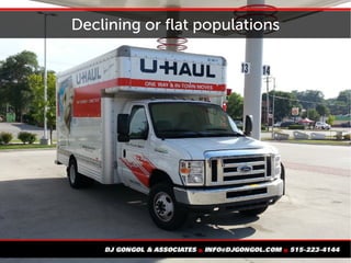 Declining or flat populations
 