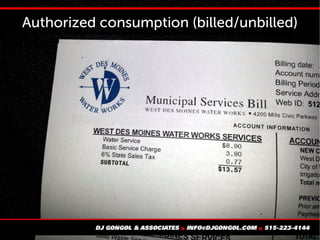 Authorized consumption (billed/unbilled)
 