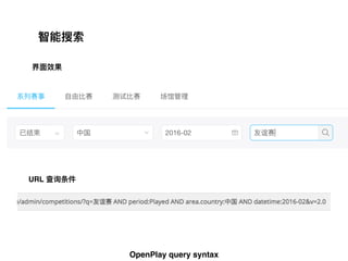 OpenPlay query syntax
URL
 