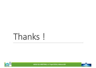 AGILE	Q1	MEETING,	6-7	April	2016,	Athens	GR
Thanks	!
 