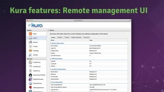 Kura features: Remote management UI
 