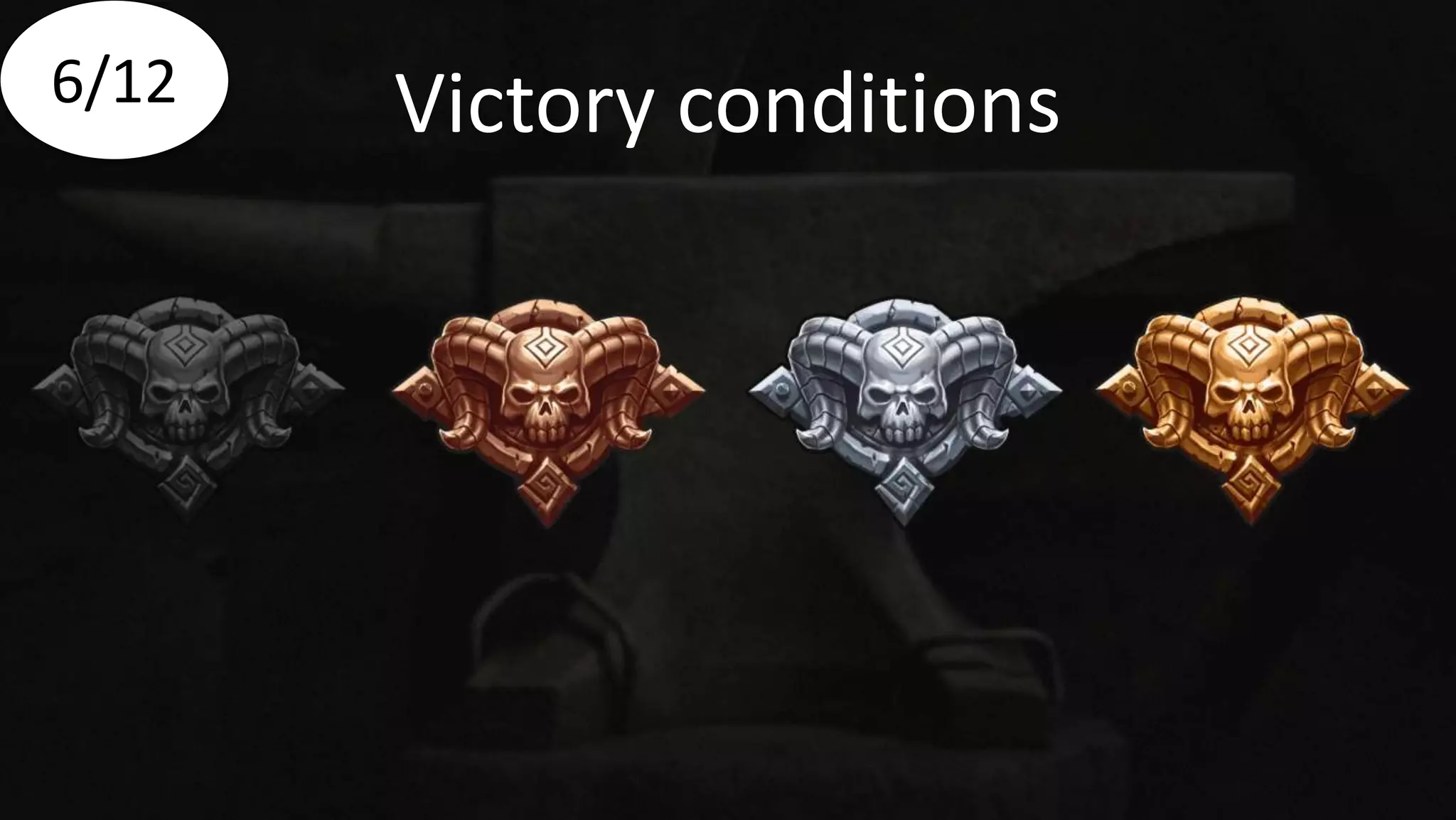 Victory conditions6/12
 