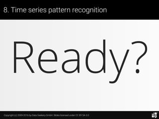 Copyright (c) 2009-2016 by Data Geekery GmbH. Slides licensed under CC BY SA 3.0
8. Time series pattern recognition
SELECT *
FROM series
MATCH_RECOGNIZE (
ORDER BY ...
-- Pattern matching is done in this order
)
 