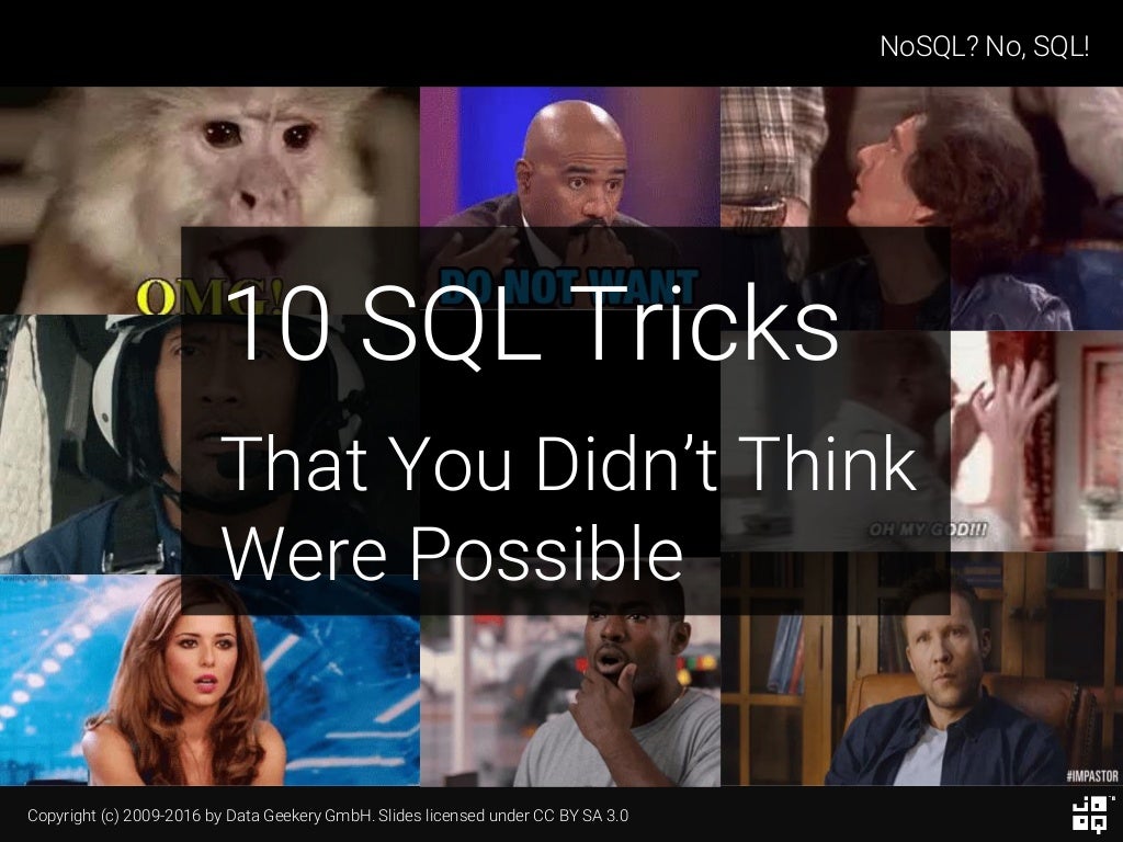 10 SQL Tricks that You Didn't Think Were Possible