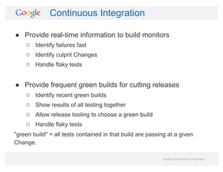 2016 04-25 continuous integration at google scale | PDF