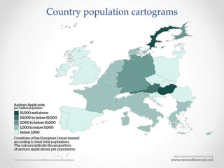 Country population cartograms
 