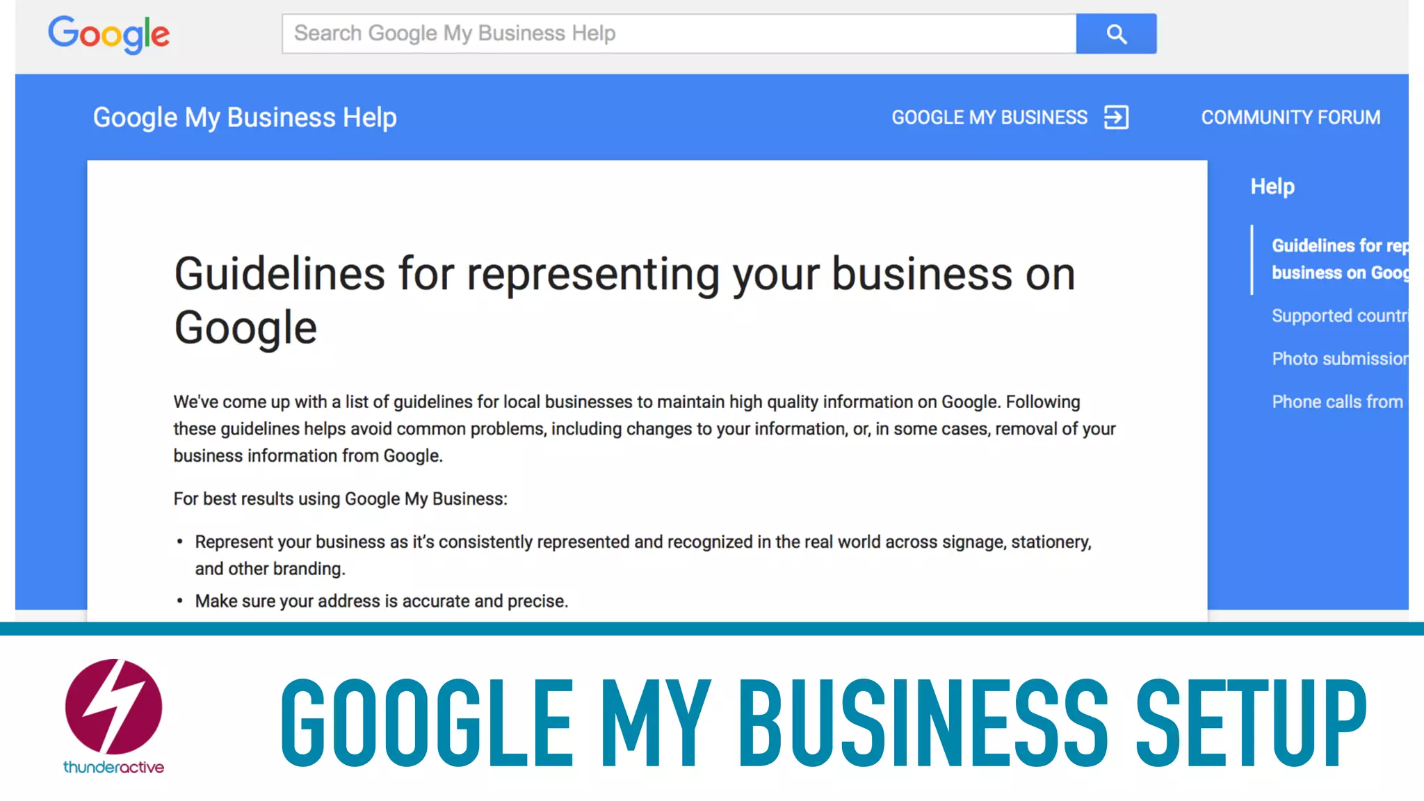 GOOGLE MY BUSINESS SETUP