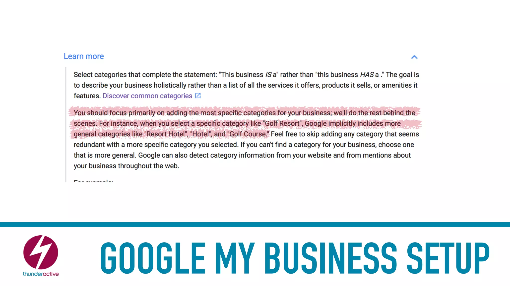 GOOGLE MY BUSINESS SETUP