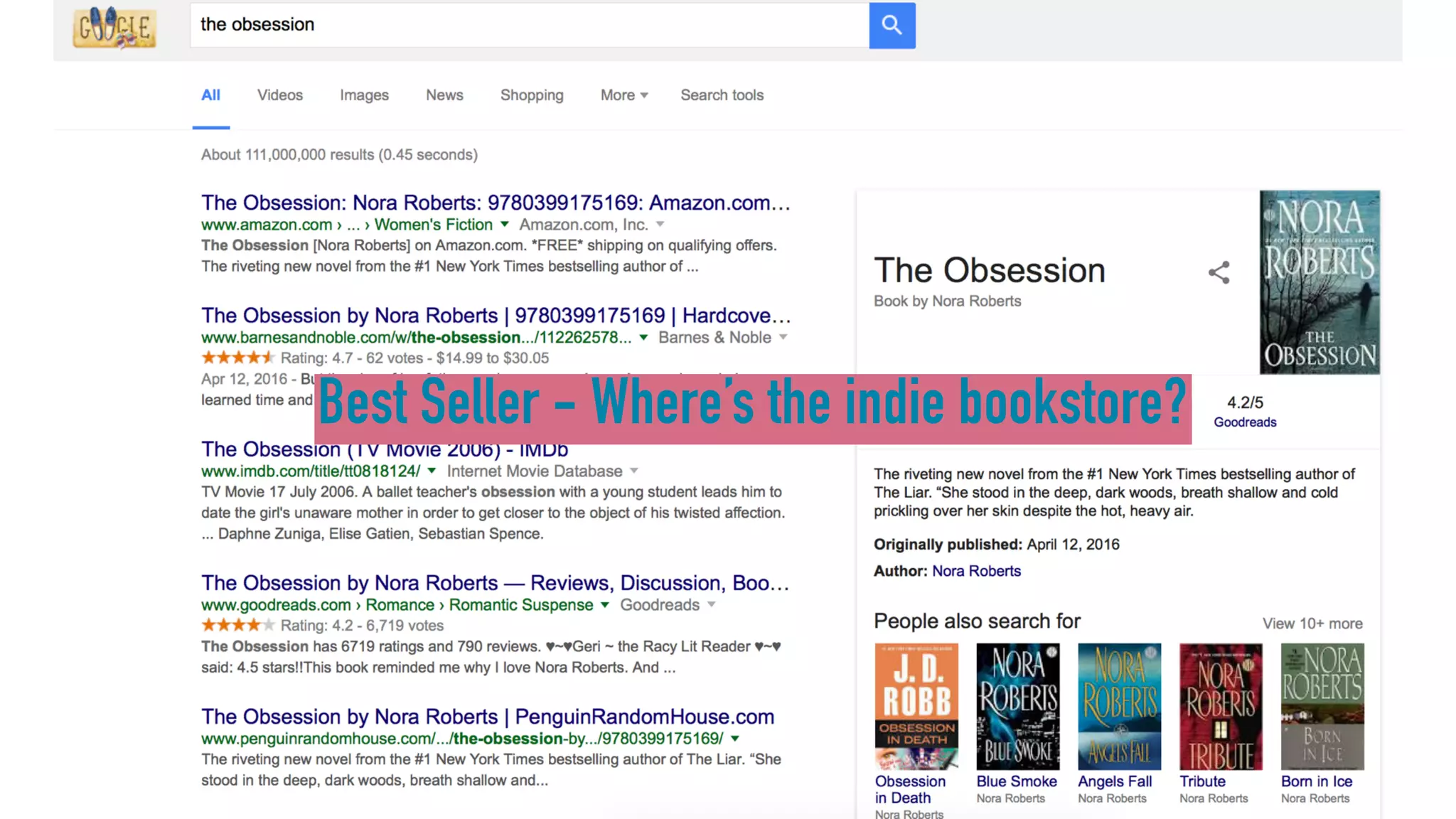 Best Seller - Where’s the indie bookstore?