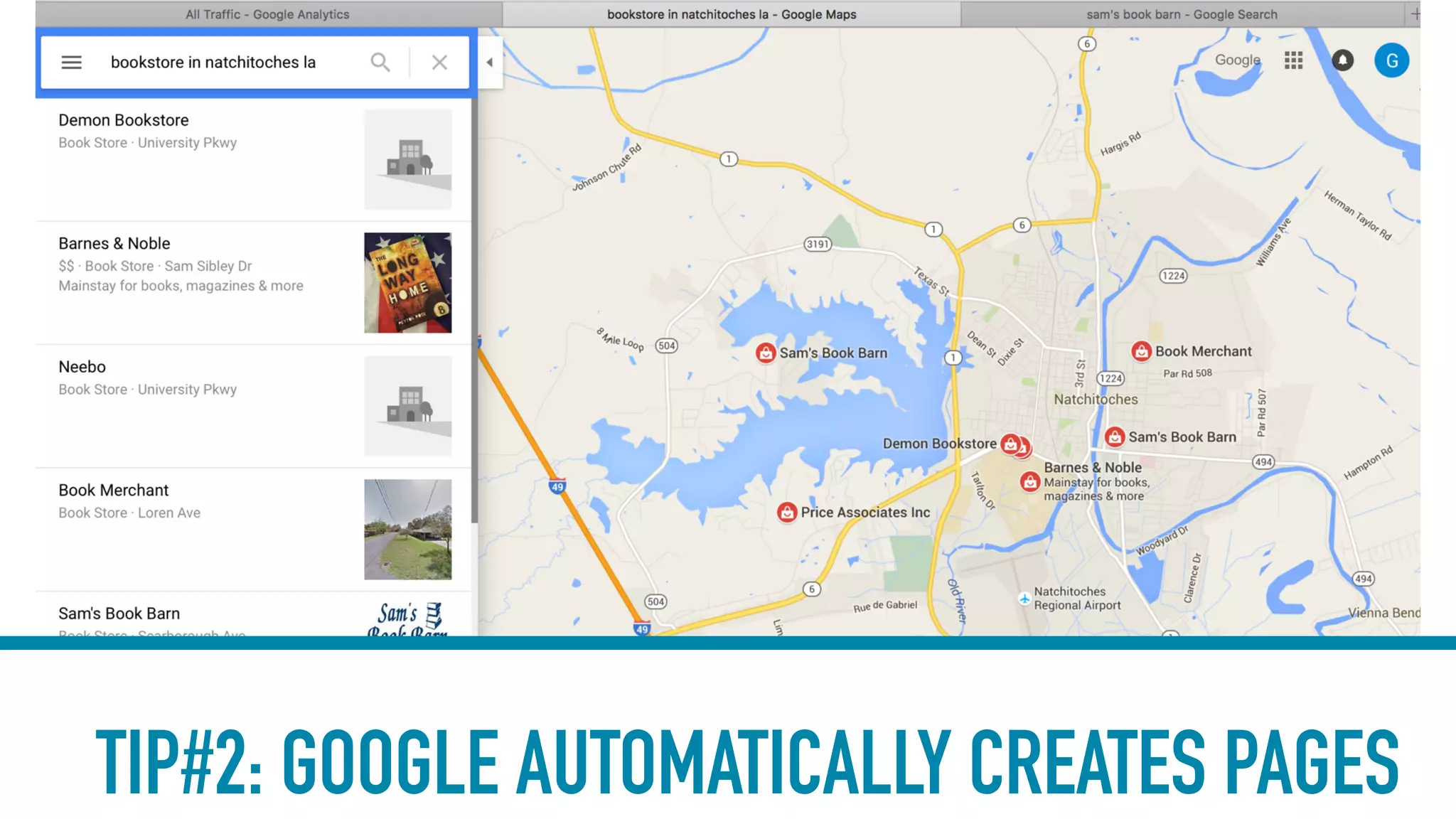 TIP#2: GOOGLE AUTOMATICALLY CREATES PAGES
