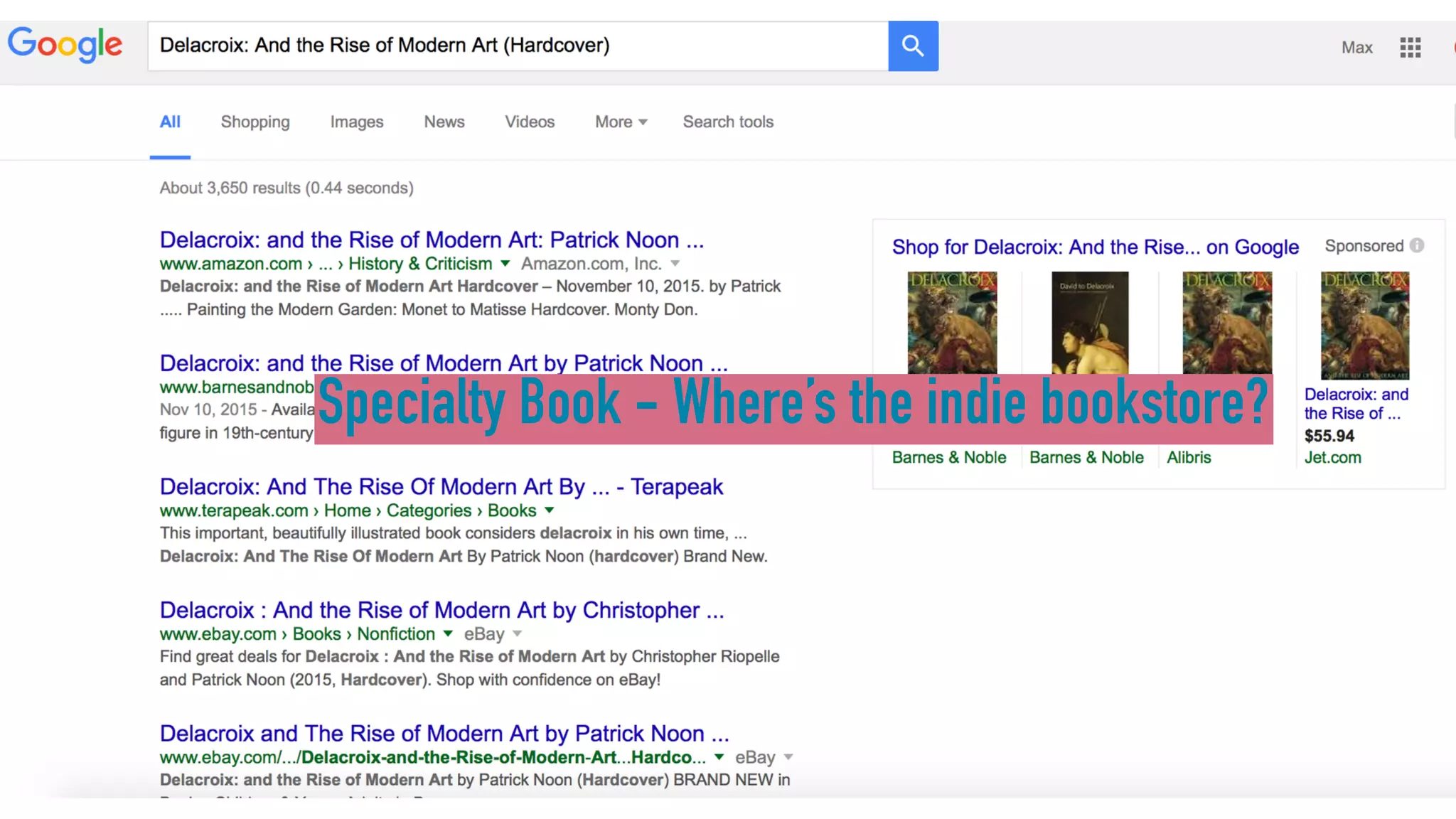 Specialty Book - Where’s the indie bookstore?