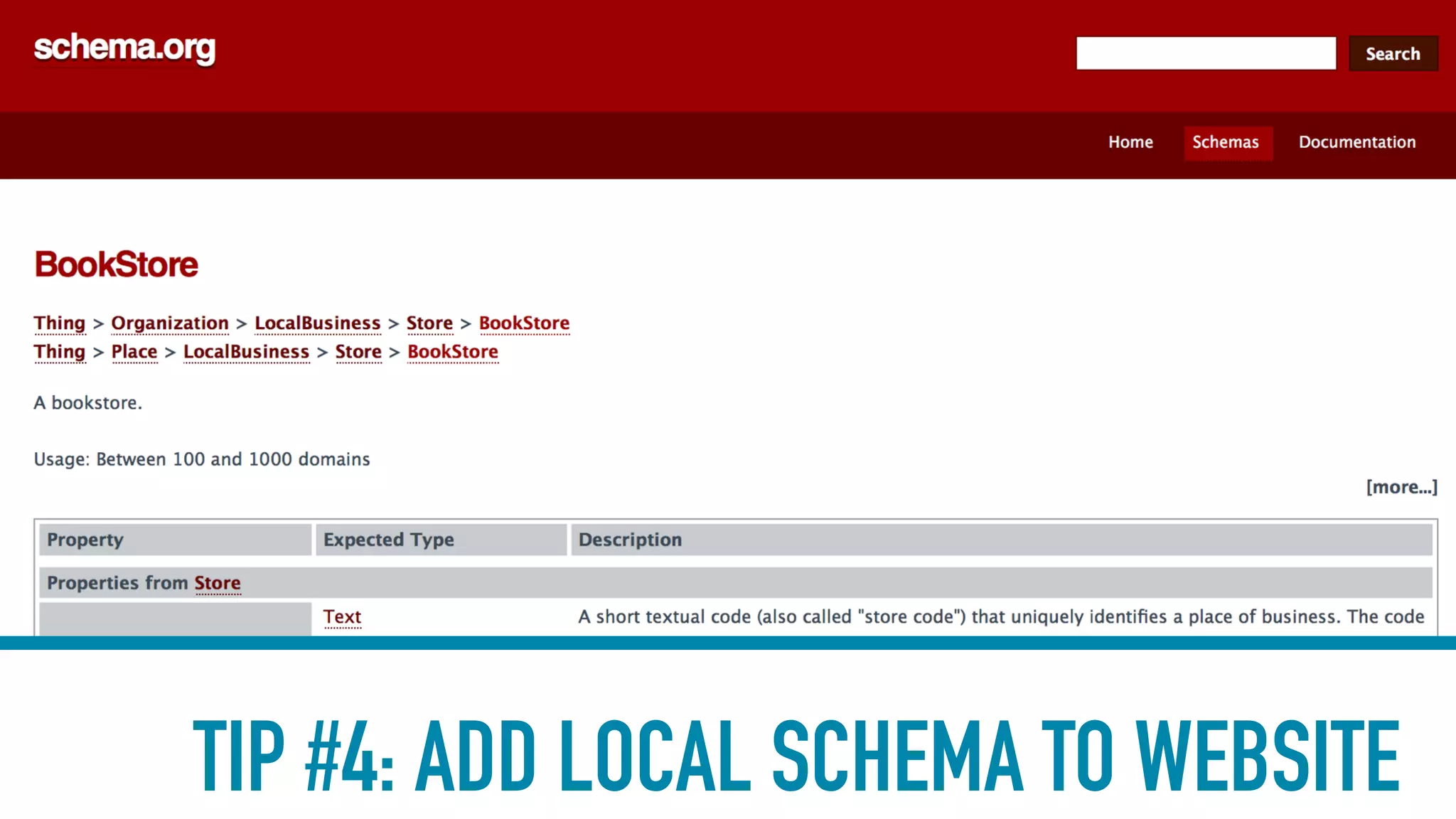 TIP #4: ADD LOCAL SCHEMA TO WEBSITE