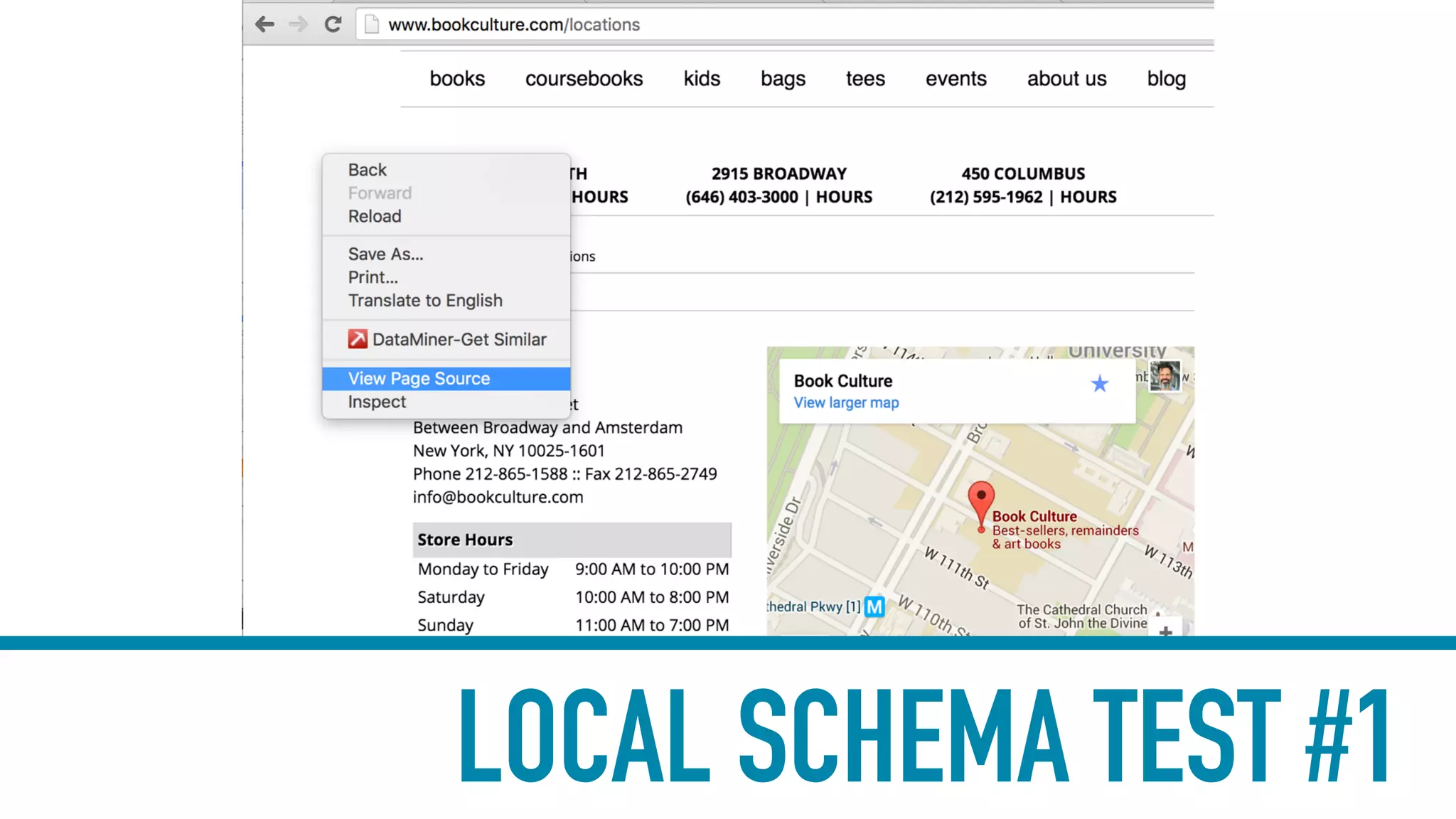 LOCAL SCHEMA TEST #1