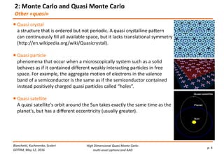 High Dimensional Quasi Monte Carlo Method in Finance | PDF