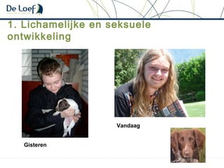 1. Lichamelijke en seksuele
ontwikkeling
Gisteren
Vandaag
 