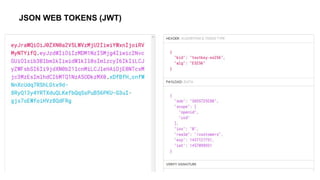JSON WEB TOKENS (JWT)
 