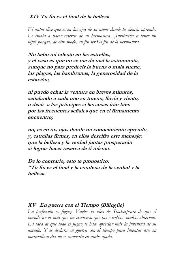 Sonetos Y Fragmentos De La Obra Poética De William Shakespeare