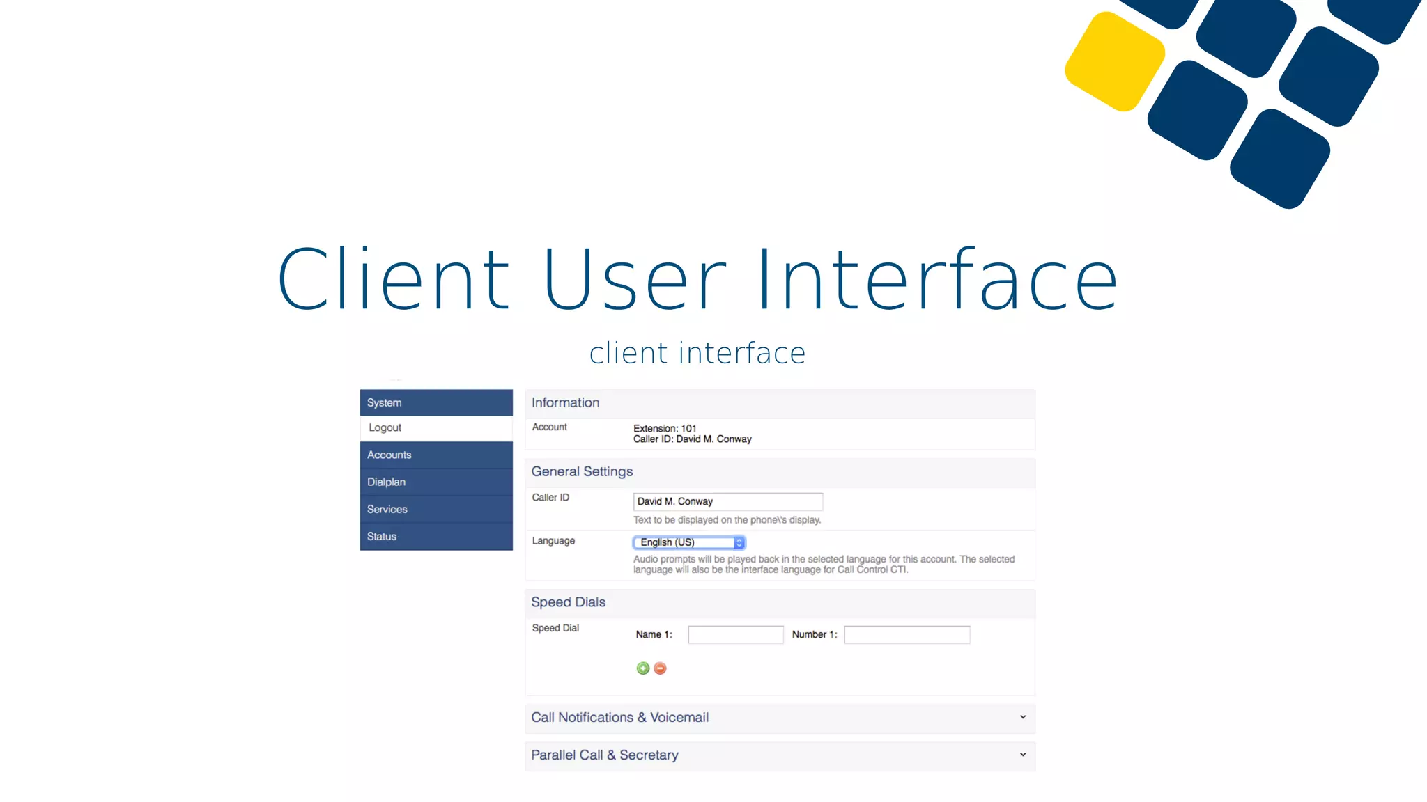 Client User Interface
client interface
 
