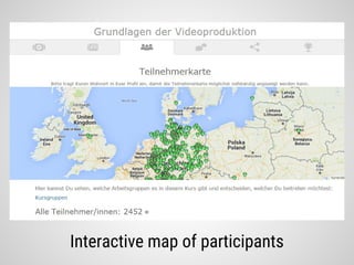 Interactive map of participants
 
