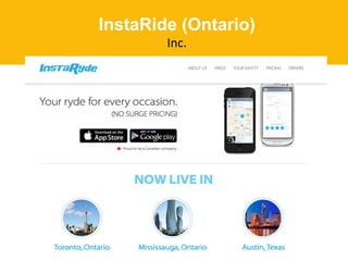 InstaRide (Ontario)
Inc.
 