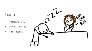 Задача
- конкретна,
- осмыслена,
- наглядна.
 