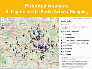 Potential Analysis
II: Capture of the Berlin Actors/ Mapping
 
