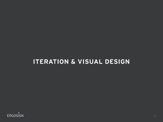 ITERATION & VISUAL DESIGN
33
 