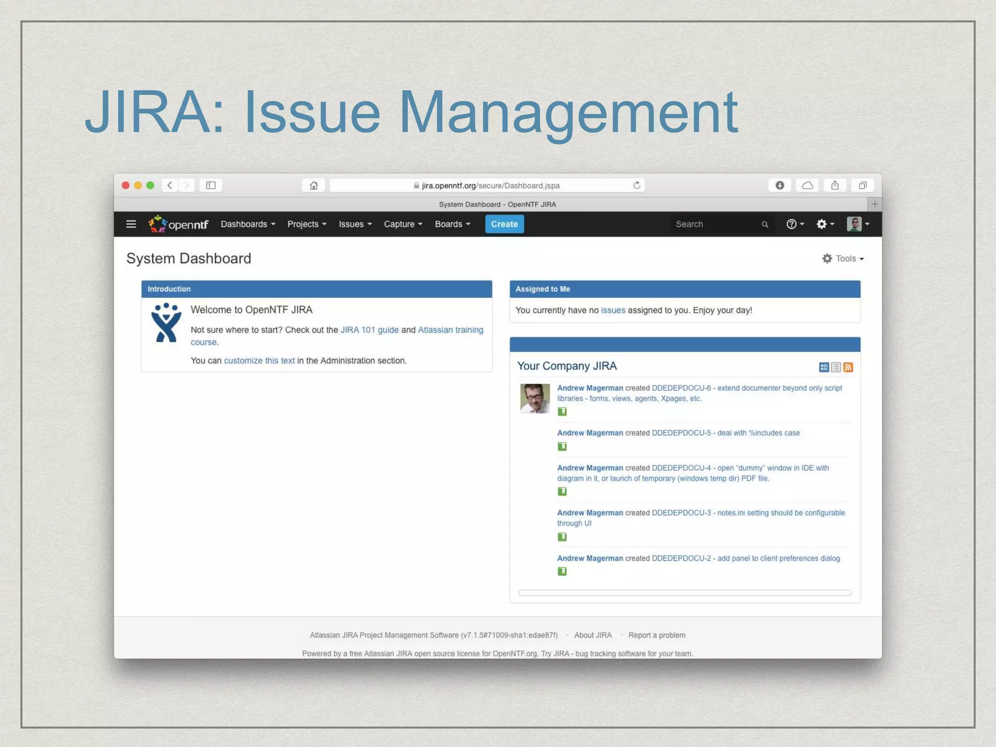 JIRA: Issue Management