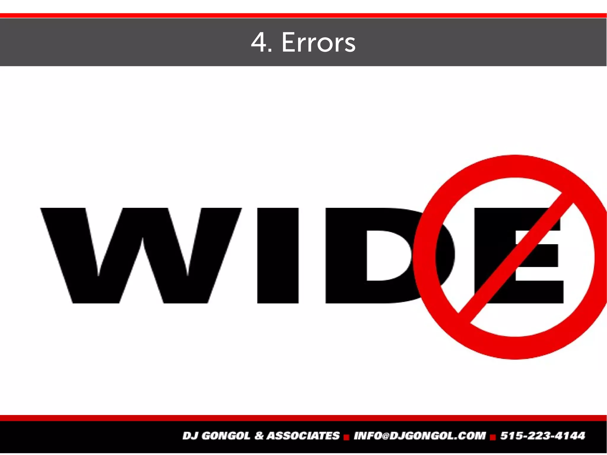 4. Errors
 