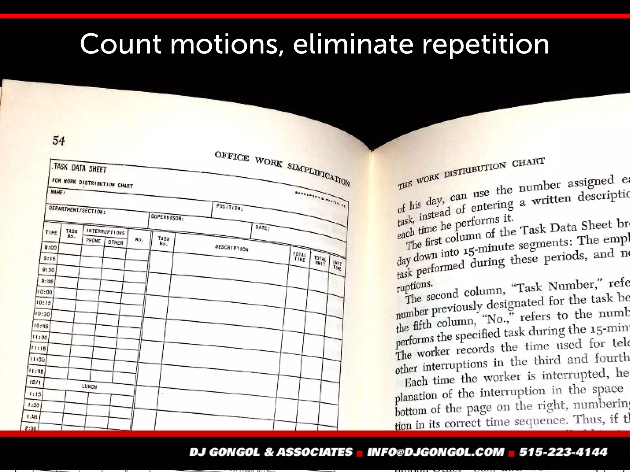 Count motions, eliminate repetition
 