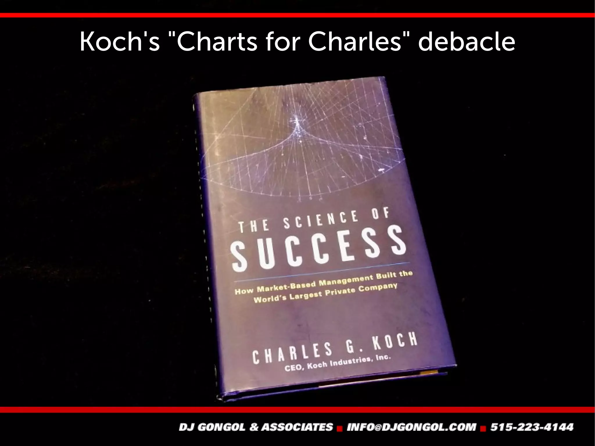 Koch's "Charts for Charles" debacle
 