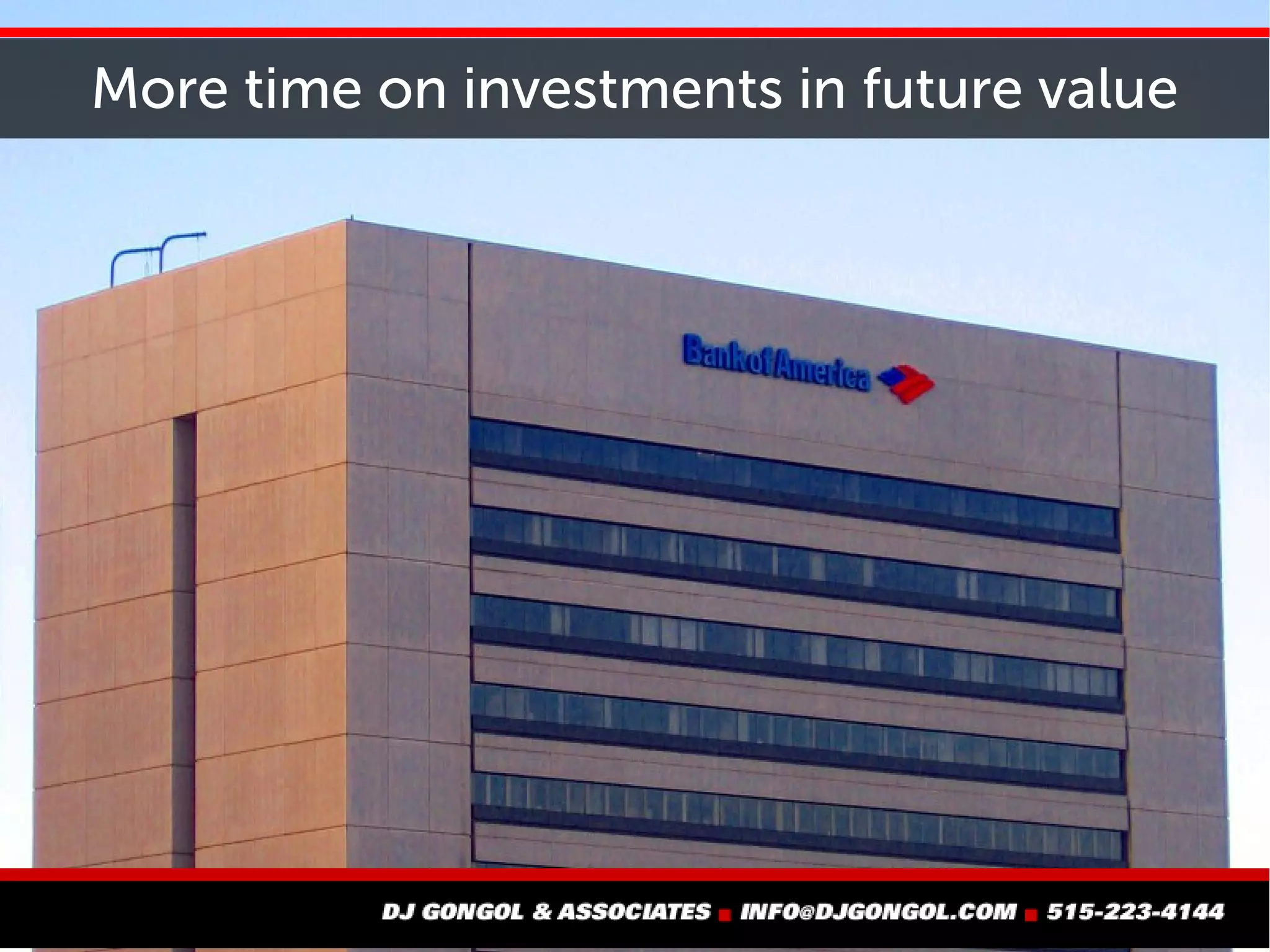 More time on investments in future value
 