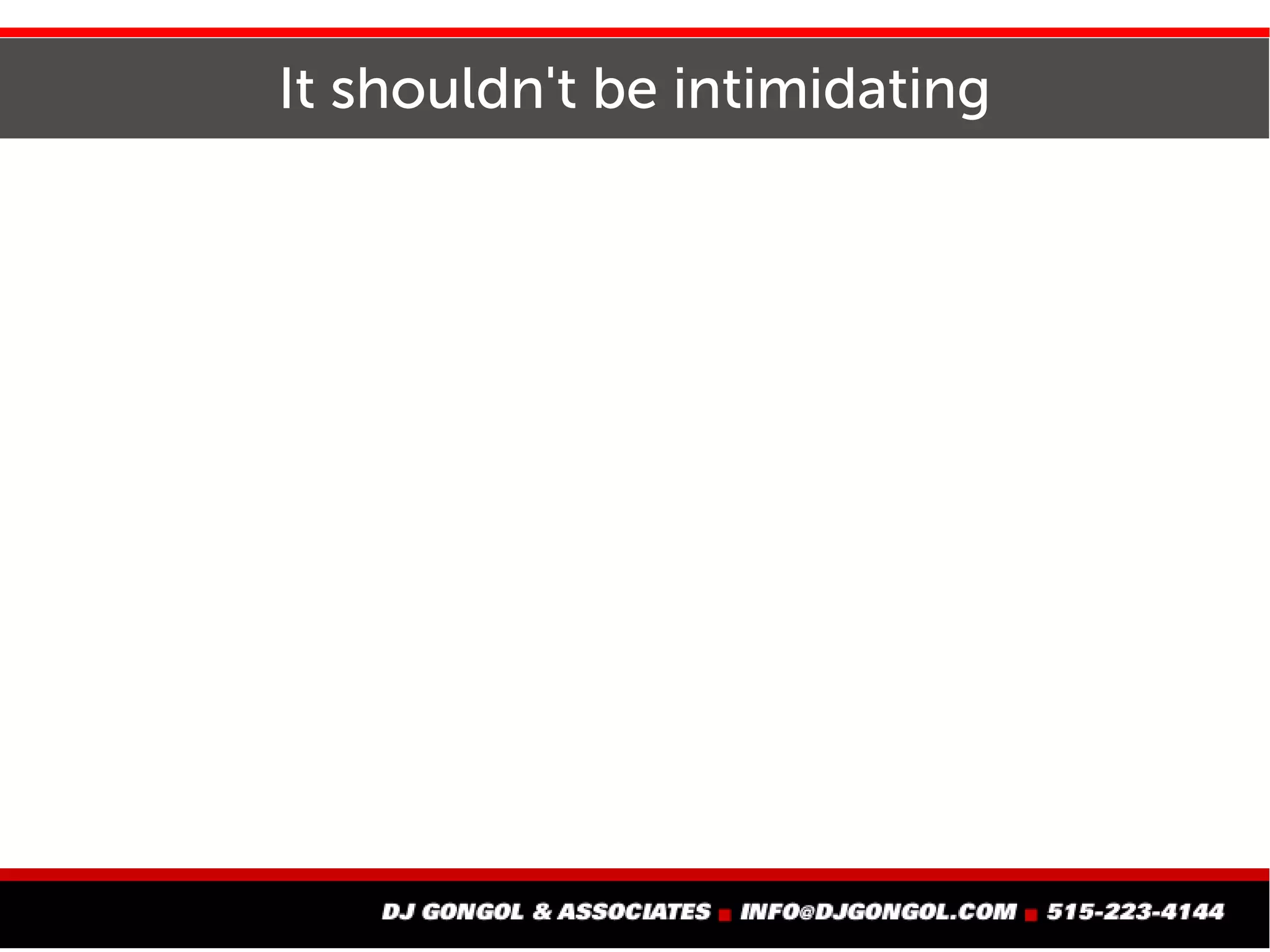 But don't let "standards" become an anchor
 