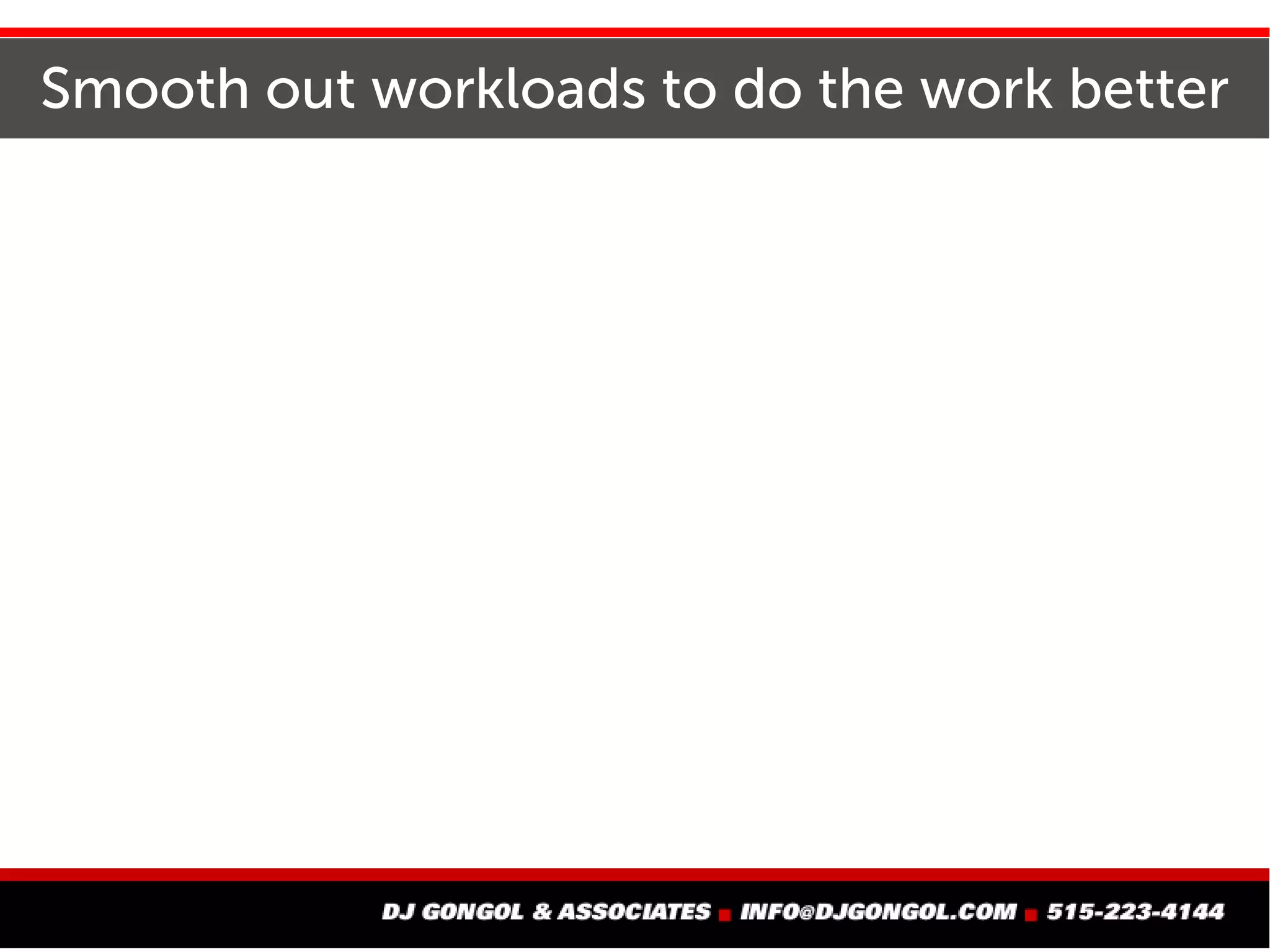 Rush periods result in sloppy work
 